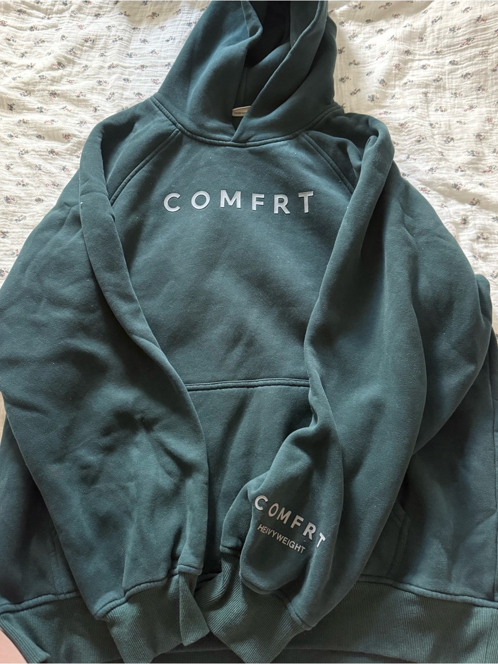 COMFRT Heavyweight Hooded Sweatshirt in Deep Teal